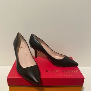 NWT Kate Spade New York Jessa Womens Black Pointed Leather Pump